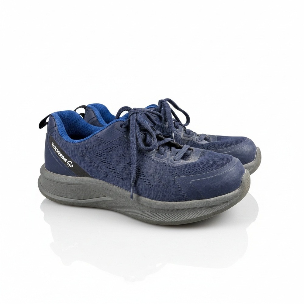 WOLVERINE‎ Men's Blue Mesh Athletic Work Safety Shoes ASTM F2413-18 Size 9.5 M